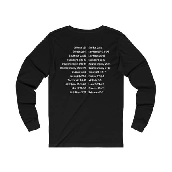 Protect Immigrants Bible Verse Long Sleeve Tee - Image 4