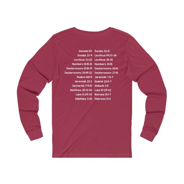 Protect Immigrants Bible Verse Long Sleeve Tee - Image 2