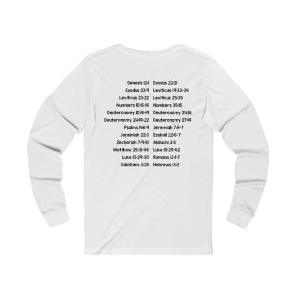 Protect Immigrants Bible Verse Long Sleeve Tee - Image 4