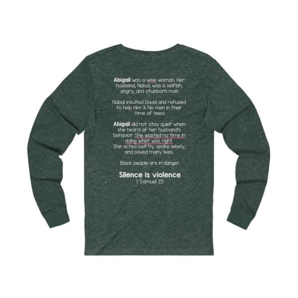 Silence is Violence Bible Verse Long Sleeve Tee - Image 6