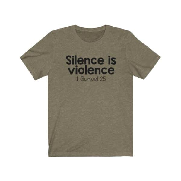 Silence is Violence Bible Verse Short Sleeve Tee - Image 7