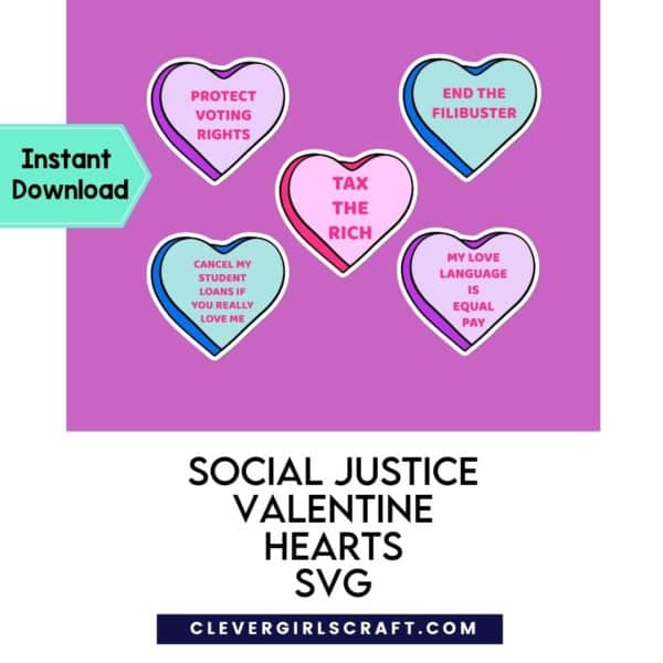 Social Justice Valentine Heart SVG