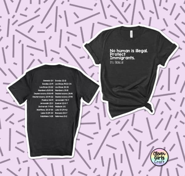 Protect Immigrants Bible Verse Short Sleeve Tee
