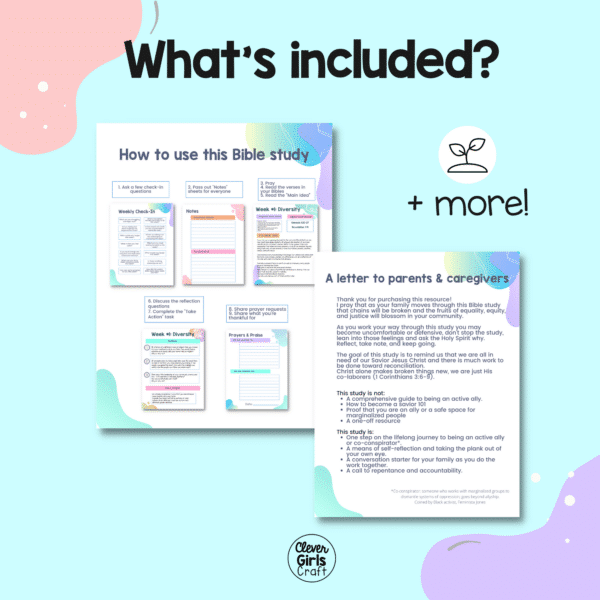 4-week Printable Social Justice Family Bible Study - Weekly Family Bible Study - Printable Bible Study - Image 4