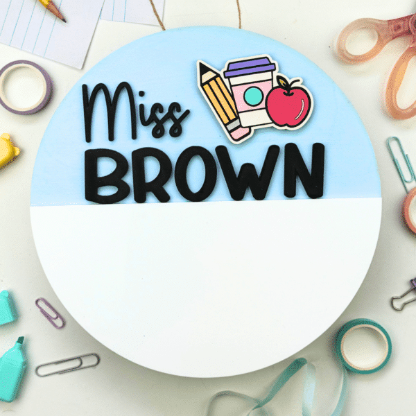 Personalized Teacher Sign - Custom 3D sign with magnetic whiteboard - Image 13