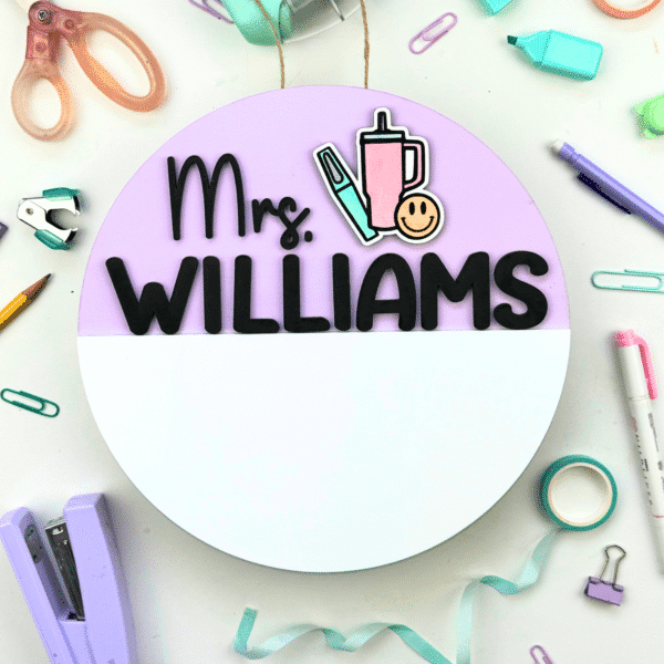 Personalized Teacher Sign - Custom 3D sign with magnetic whiteboard - Image 14