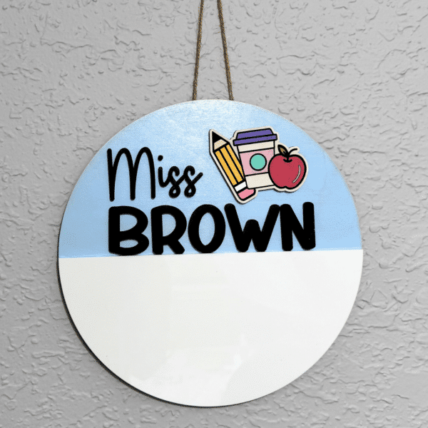 Personalized Teacher Sign - Custom 3D sign with magnetic whiteboard - Image 16